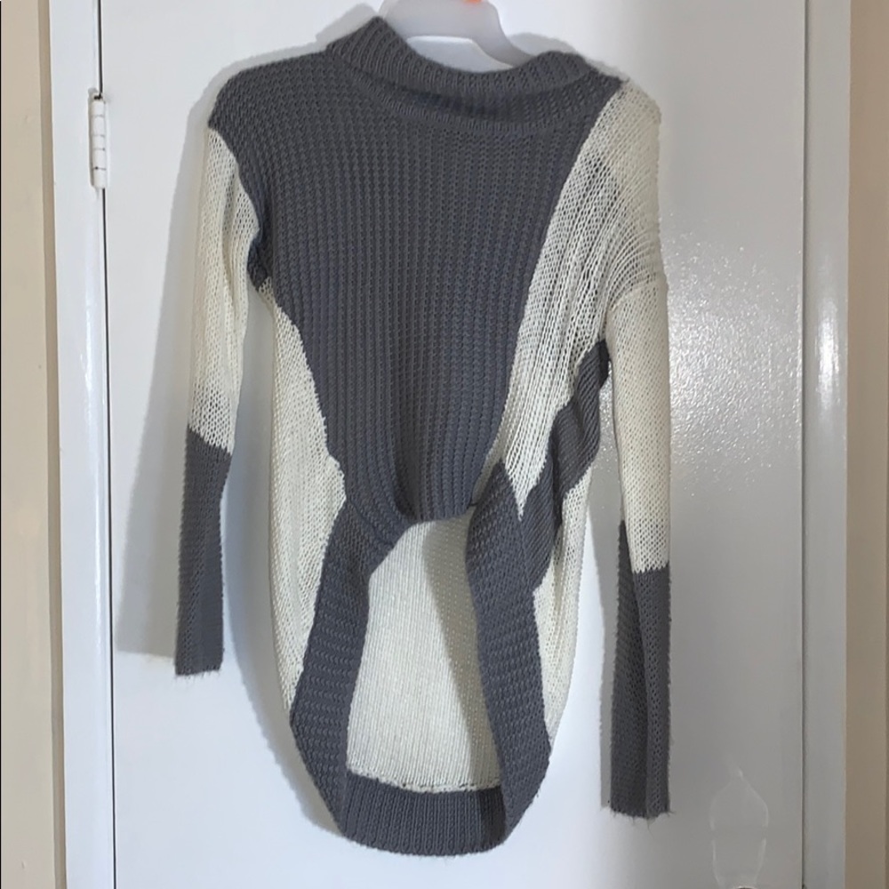 Grey and White Sweater